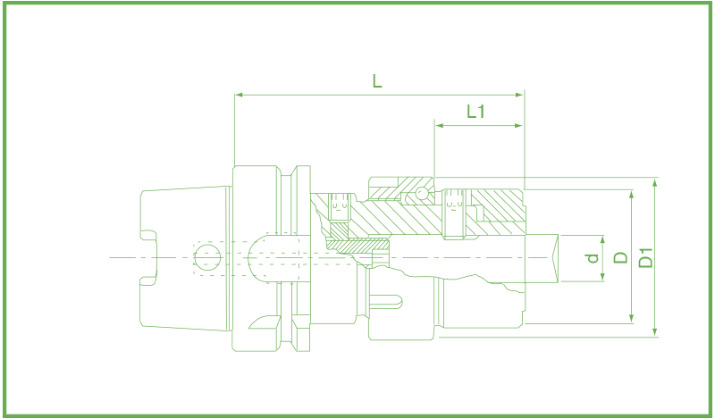 diagram of Centaur HSK µmatic chuck