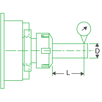 ER collet concentricity diagram