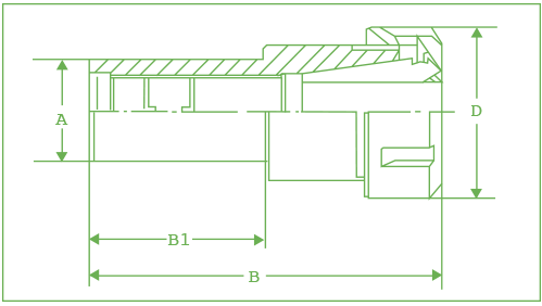 diagram of straight-shank ER collet chuck