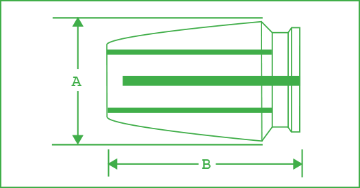 diagram of Centaur AF collet Acura-Flex collet