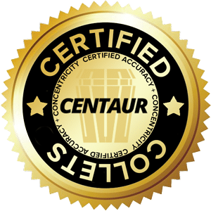 Centaur Certified Collets seal gold and black Centaur Certified Collets seal gold and black